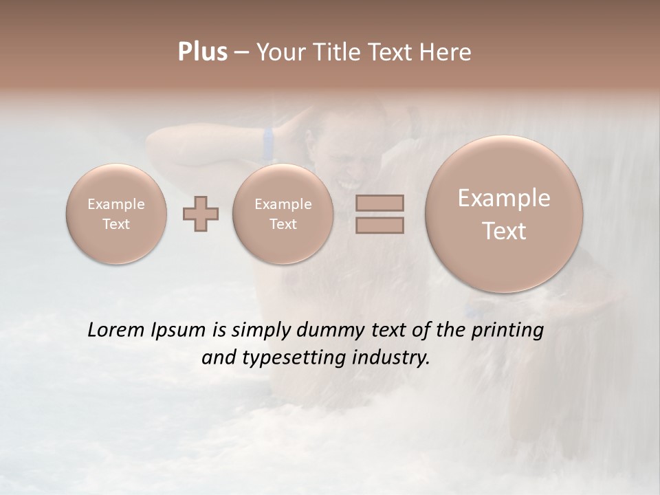 White Waterfall Beauty PowerPoint Template