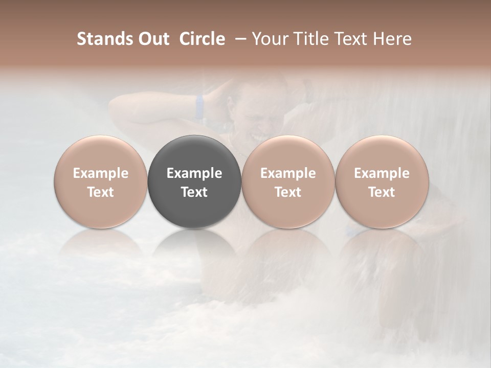 White Waterfall Beauty PowerPoint Template