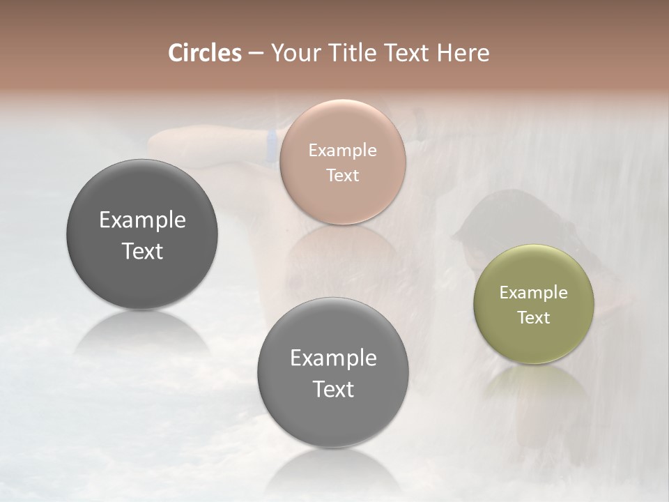 White Waterfall Beauty PowerPoint Template