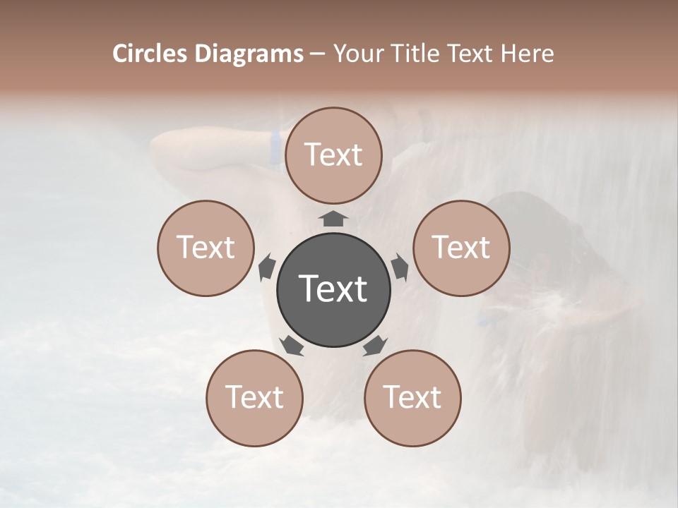 White Waterfall Beauty PowerPoint Template