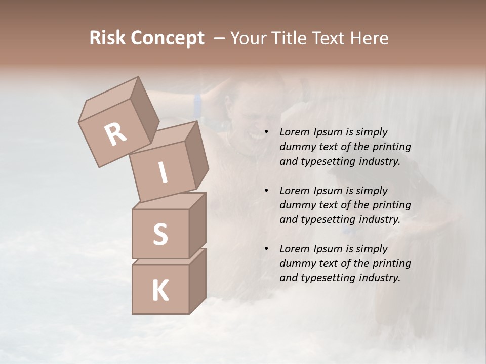 White Waterfall Beauty PowerPoint Template