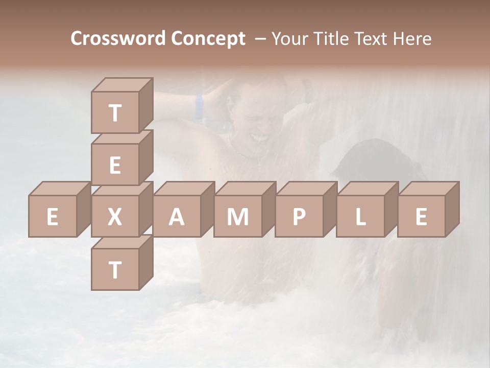 White Waterfall Beauty PowerPoint Template