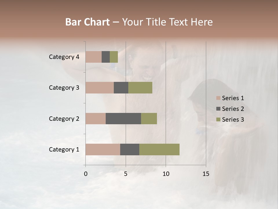 White Waterfall Beauty PowerPoint Template