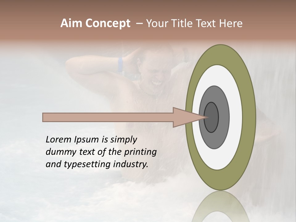 White Waterfall Beauty PowerPoint Template