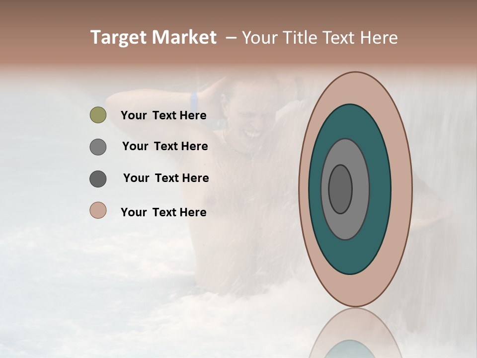 White Waterfall Beauty PowerPoint Template