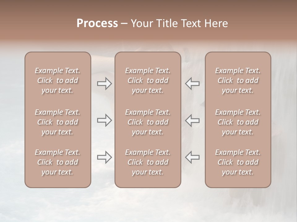 White Waterfall Beauty PowerPoint Template