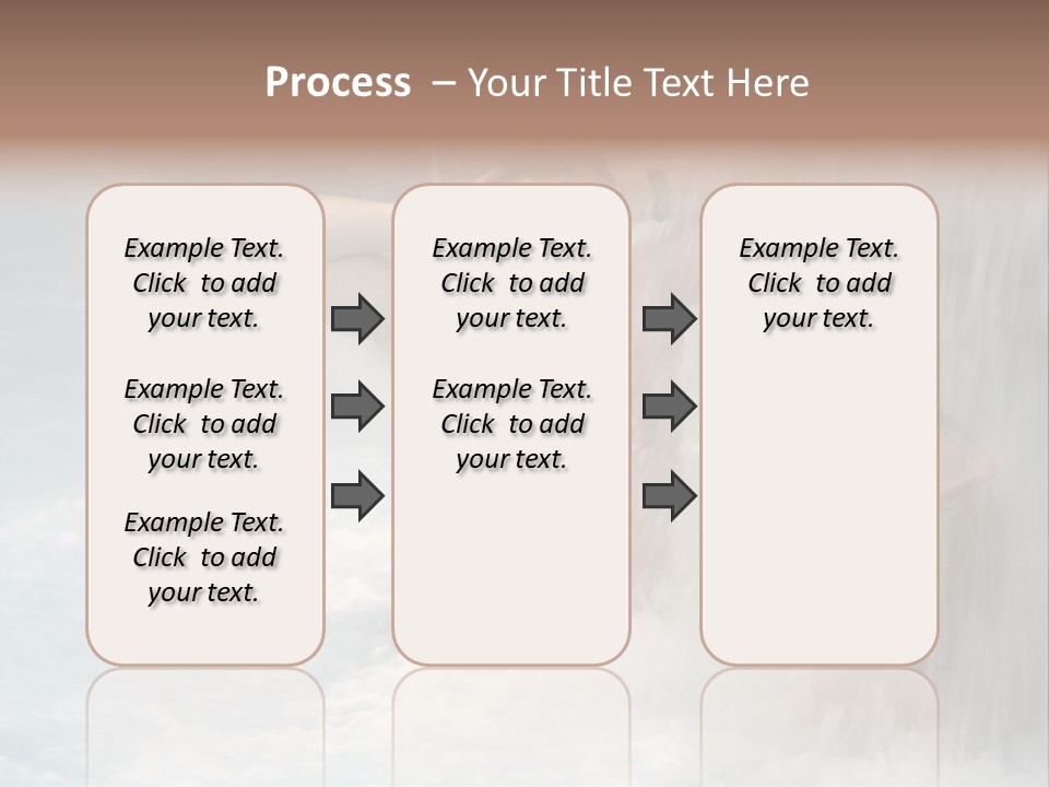 White Waterfall Beauty PowerPoint Template