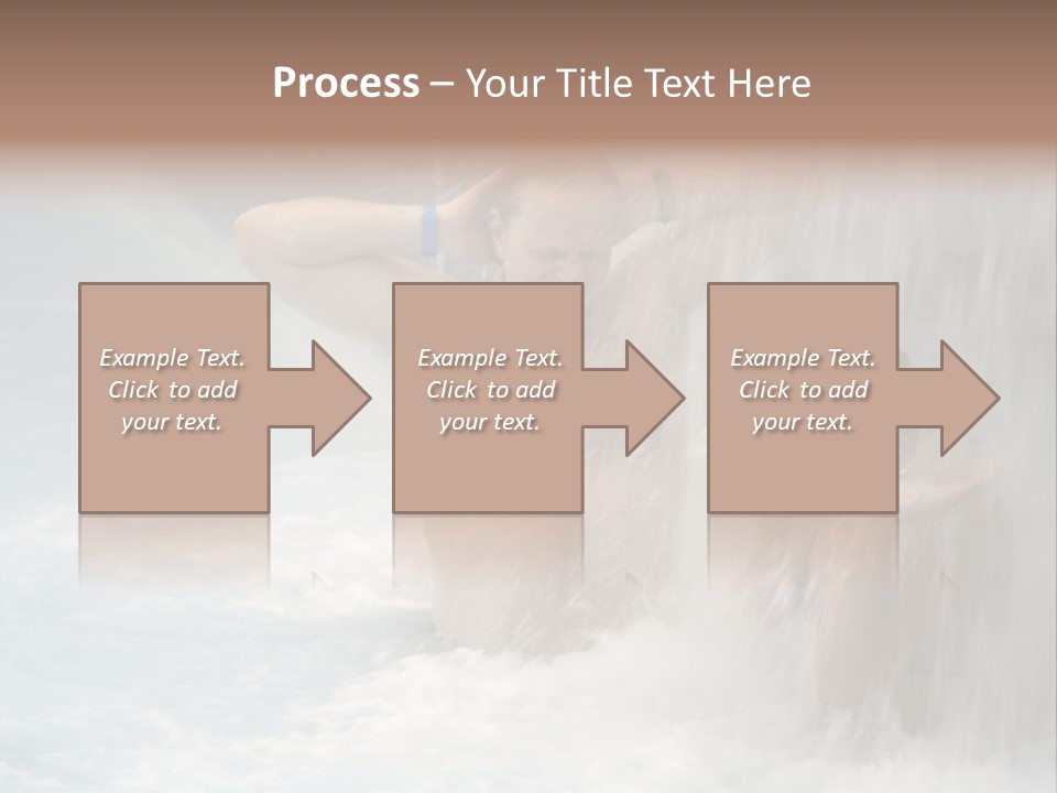White Waterfall Beauty PowerPoint Template