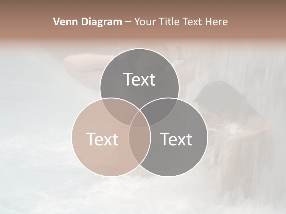 White Waterfall Beauty PowerPoint Template