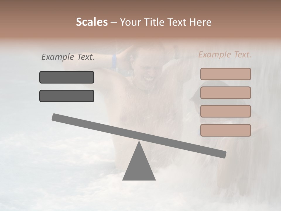 White Waterfall Beauty PowerPoint Template