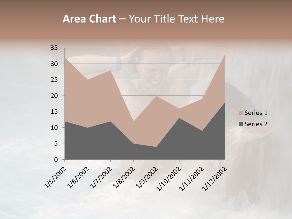 White Waterfall Beauty PowerPoint Template