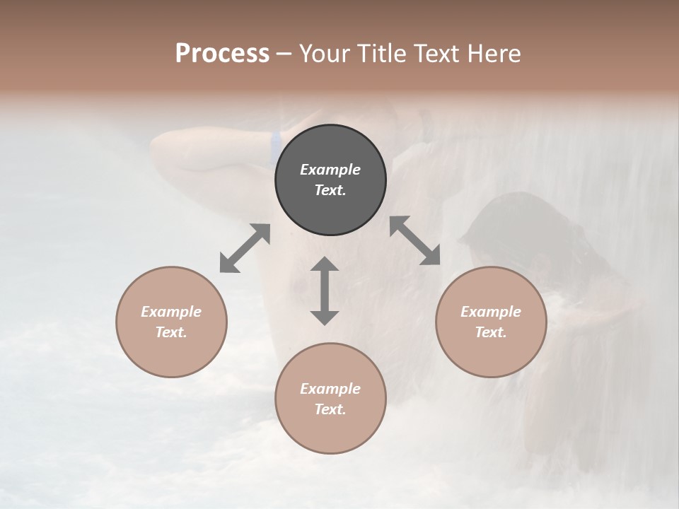 White Waterfall Beauty PowerPoint Template