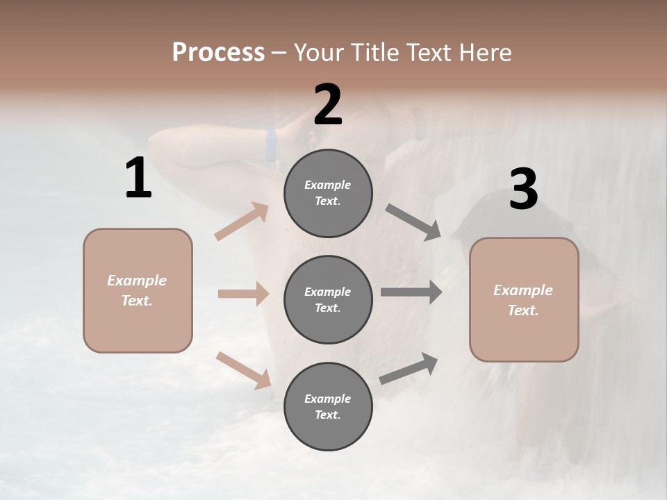 White Waterfall Beauty PowerPoint Template