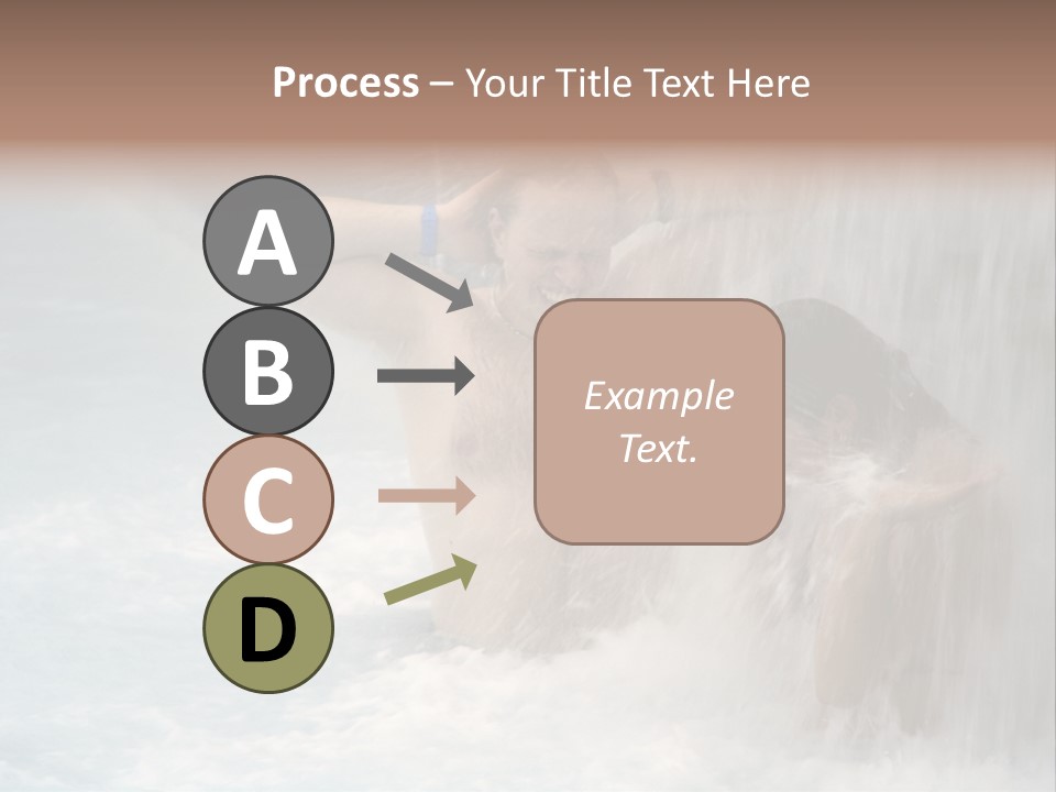 White Waterfall Beauty PowerPoint Template