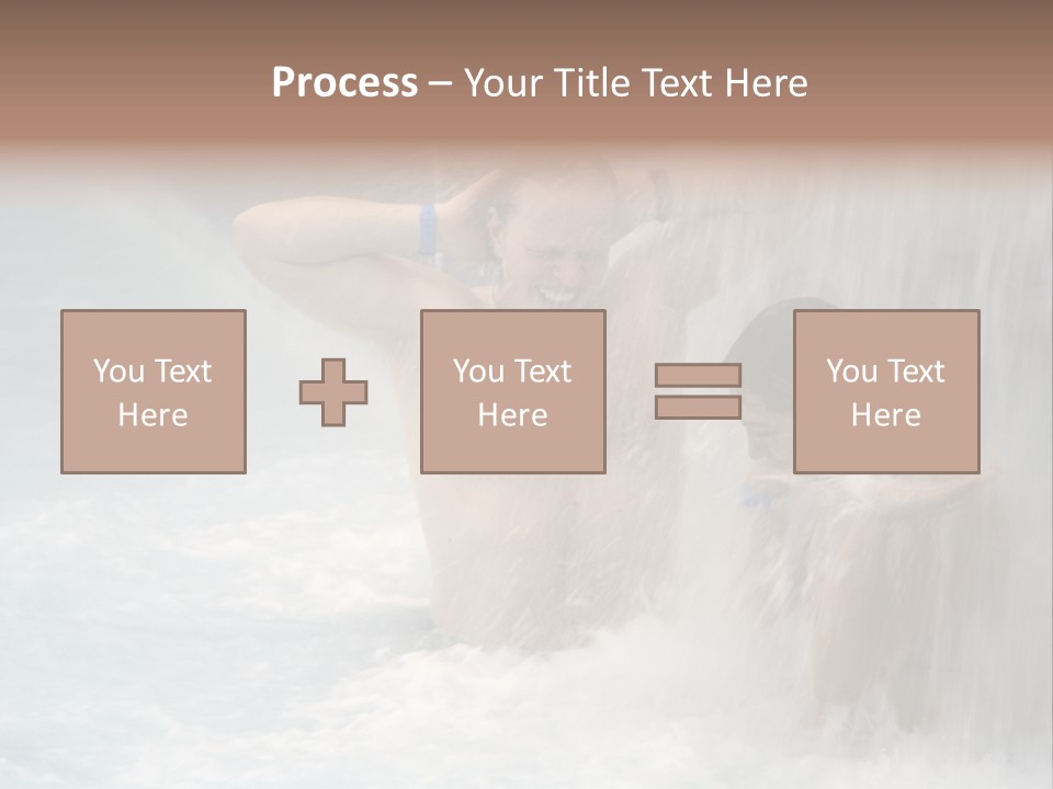 White Waterfall Beauty PowerPoint Template