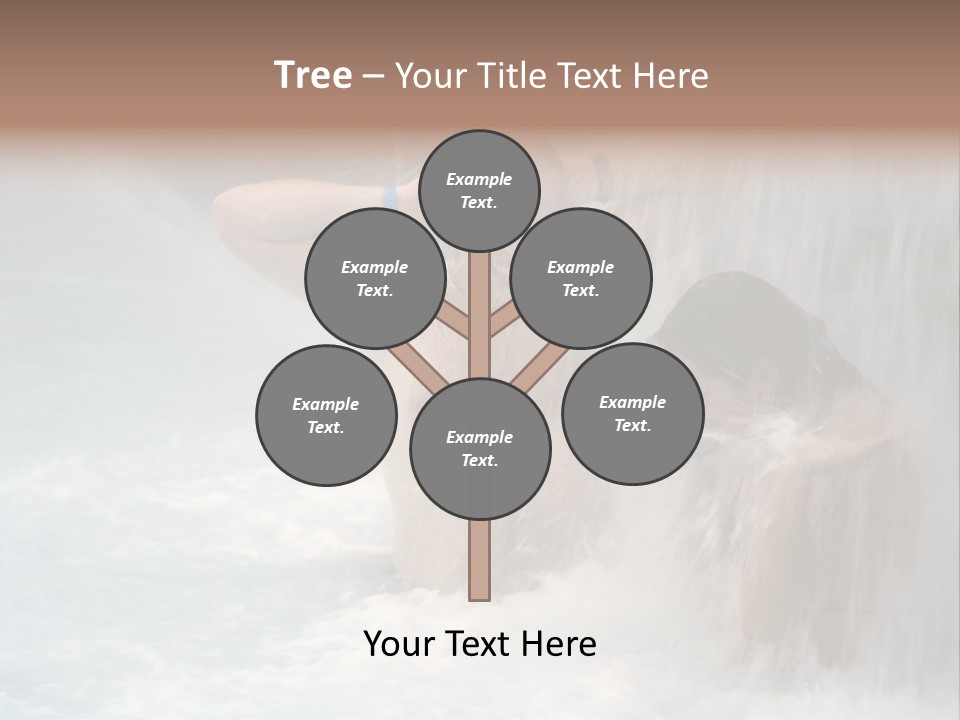 White Waterfall Beauty PowerPoint Template