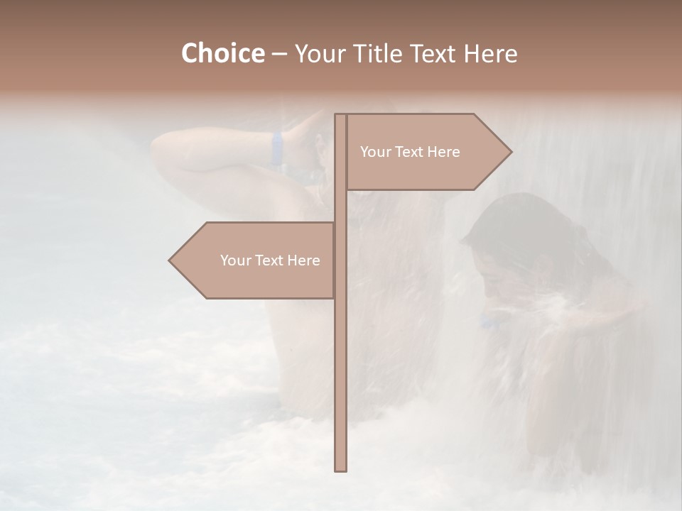 White Waterfall Beauty PowerPoint Template