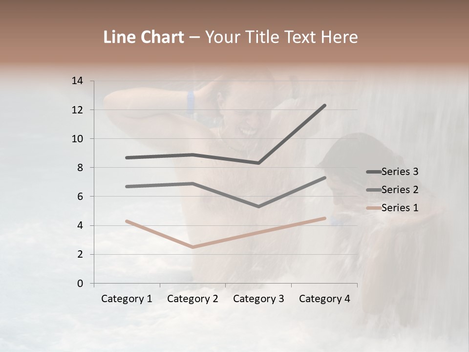 White Waterfall Beauty PowerPoint Template