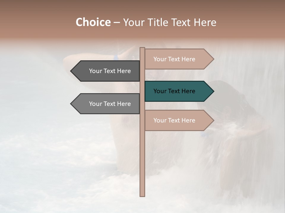 White Waterfall Beauty PowerPoint Template