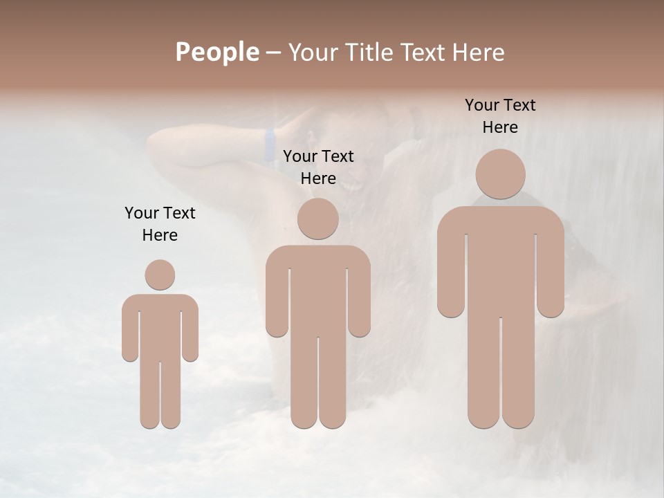 White Waterfall Beauty PowerPoint Template