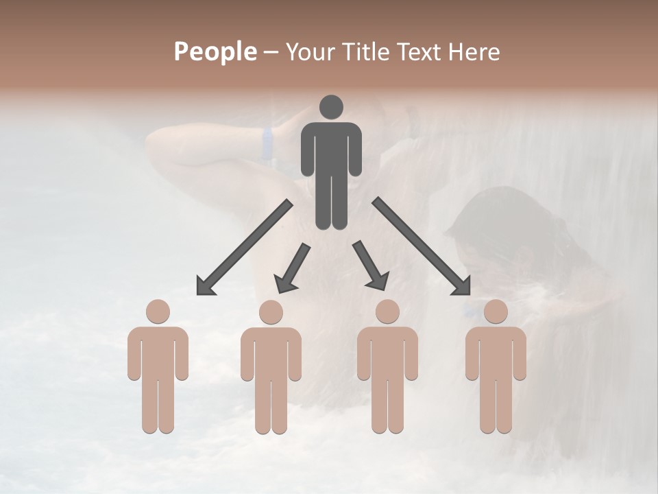 White Waterfall Beauty PowerPoint Template