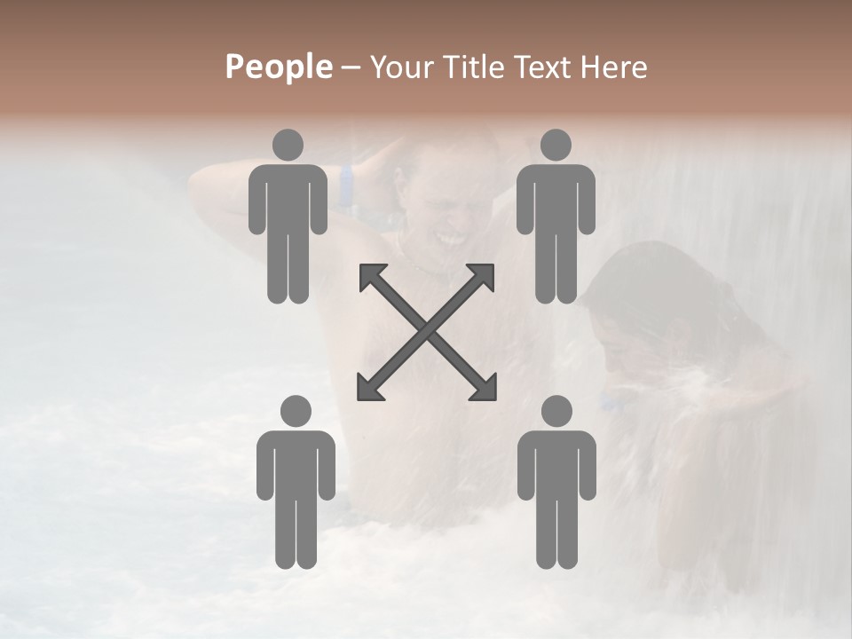 White Waterfall Beauty PowerPoint Template