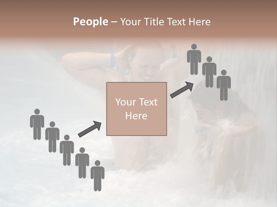 White Waterfall Beauty PowerPoint Template