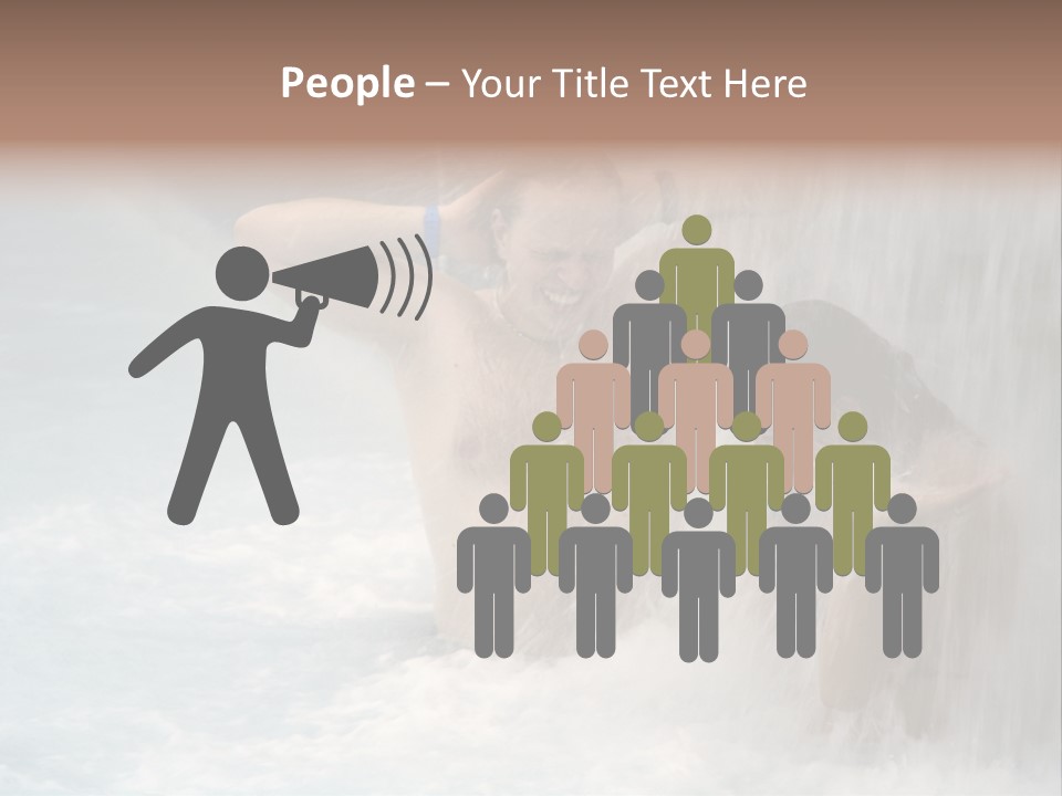 White Waterfall Beauty PowerPoint Template