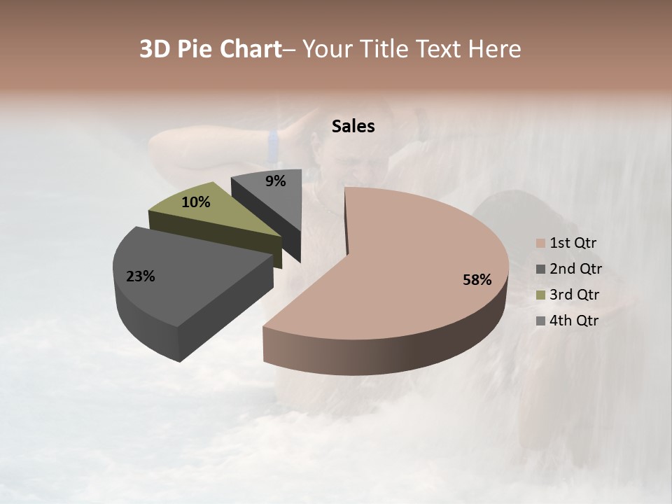 White Waterfall Beauty PowerPoint Template