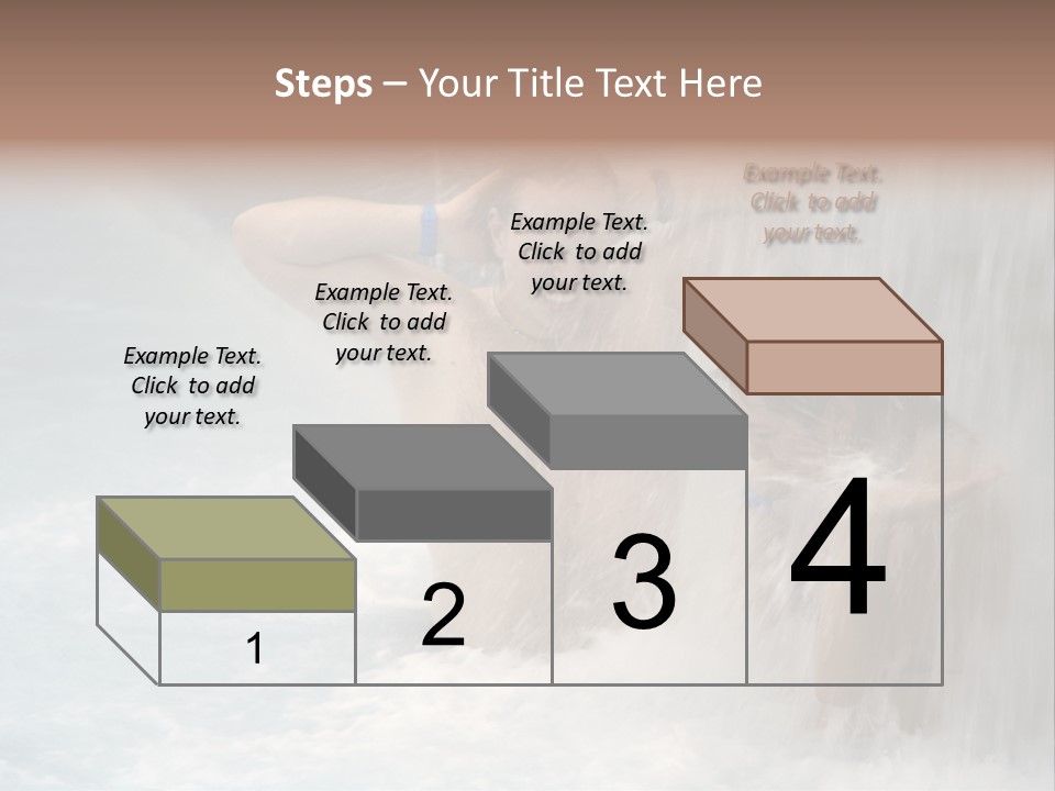 White Waterfall Beauty PowerPoint Template