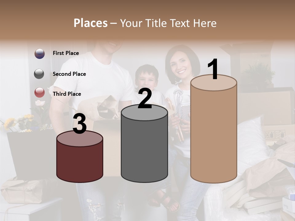 Flat Son Parents PowerPoint Template