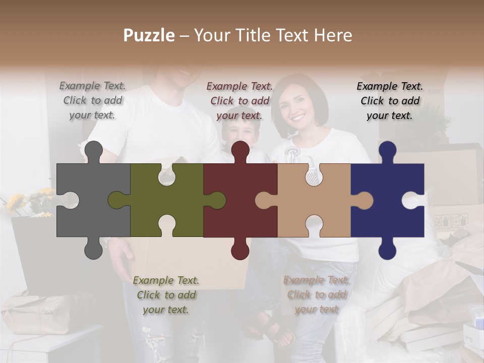 Flat Son Parents PowerPoint Template