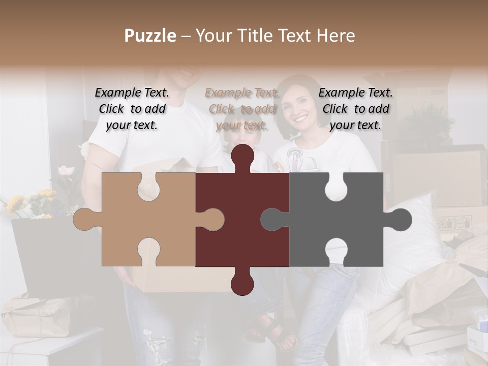 Flat Son Parents PowerPoint Template