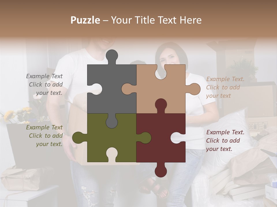 Flat Son Parents PowerPoint Template