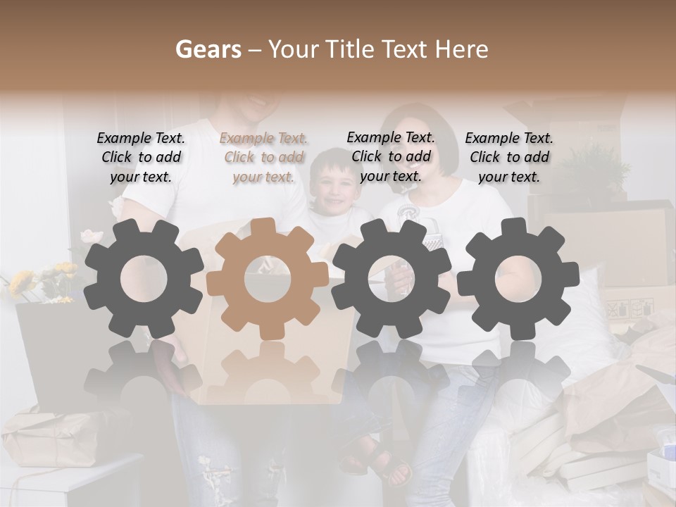 Flat Son Parents PowerPoint Template