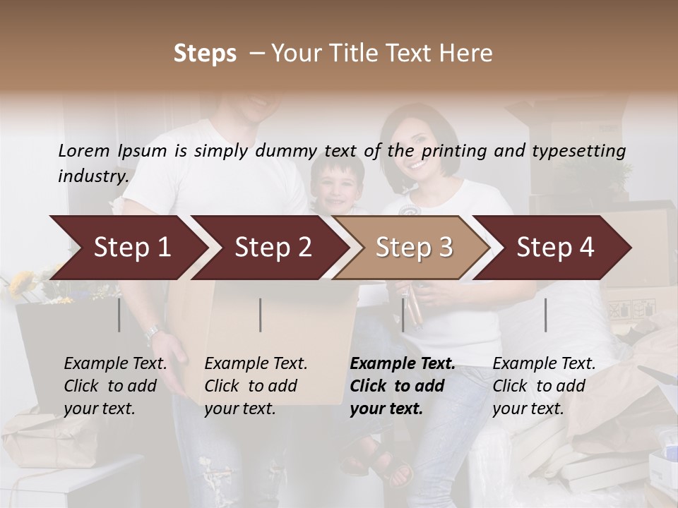 Flat Son Parents PowerPoint Template