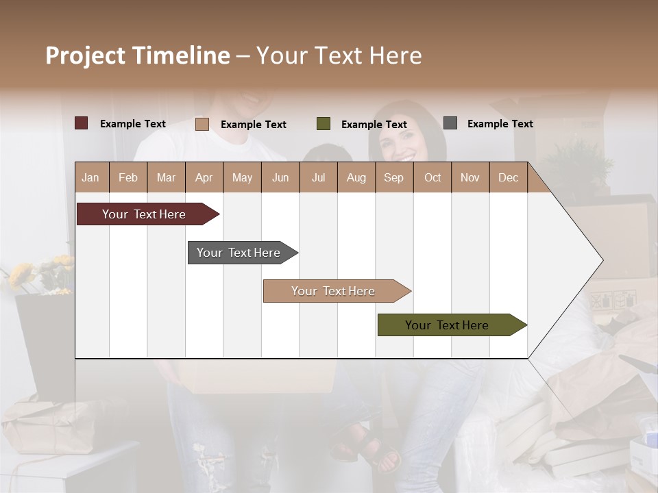 Flat Son Parents PowerPoint Template