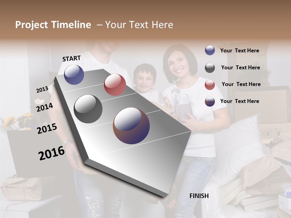 Flat Son Parents PowerPoint Template
