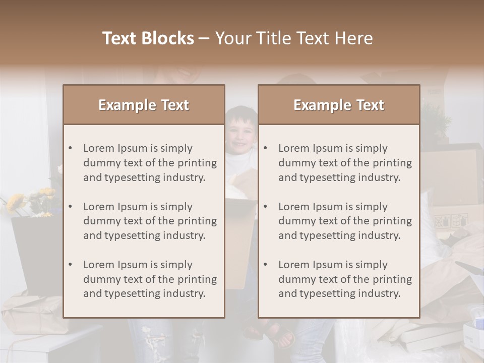Flat Son Parents PowerPoint Template