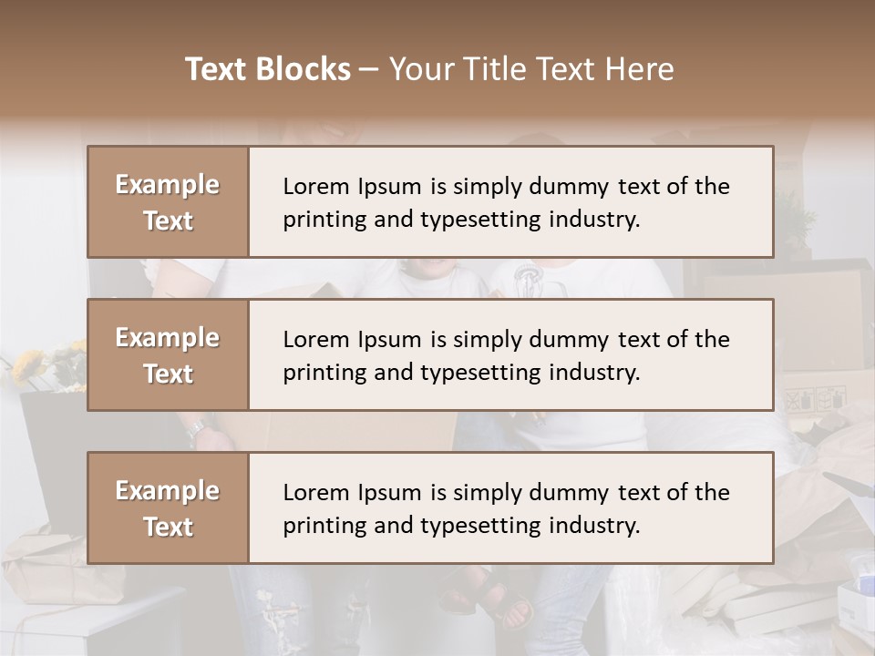 Flat Son Parents PowerPoint Template