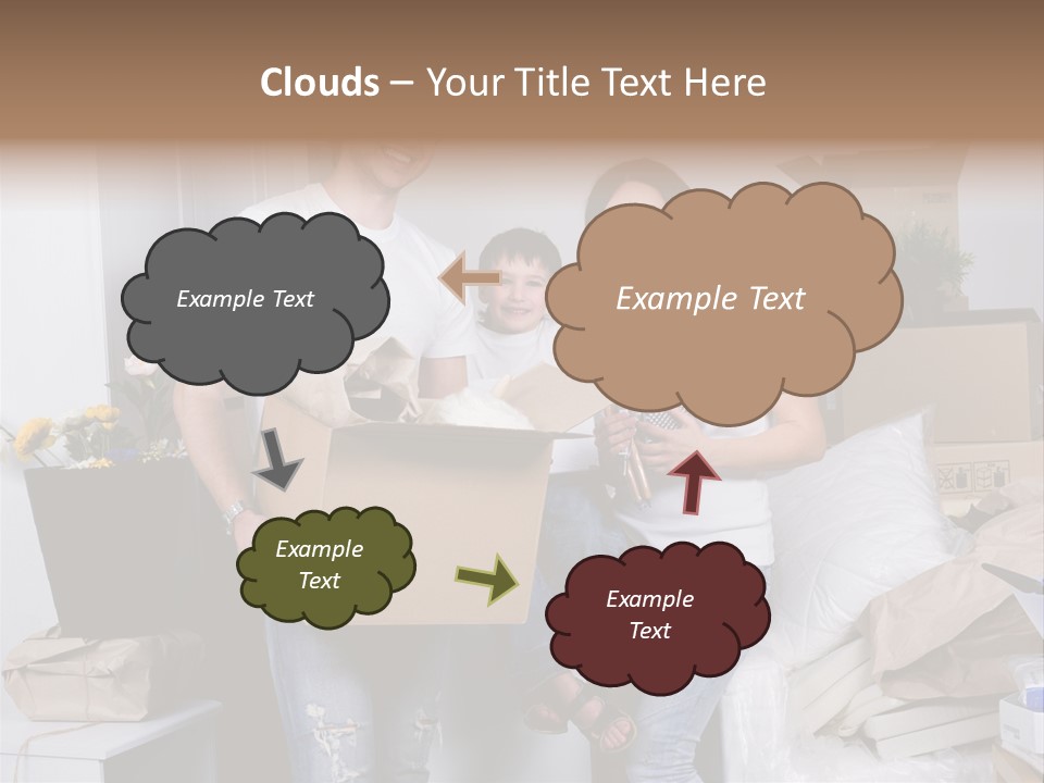 Flat Son Parents PowerPoint Template