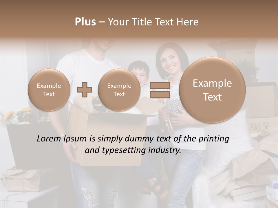 Flat Son Parents PowerPoint Template