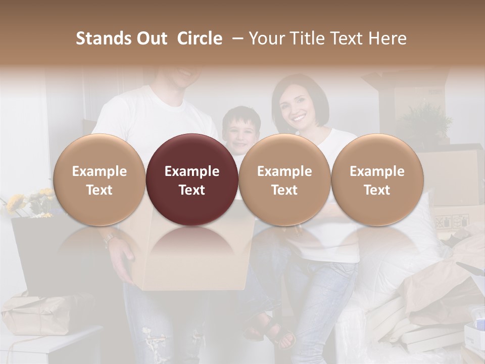 Flat Son Parents PowerPoint Template