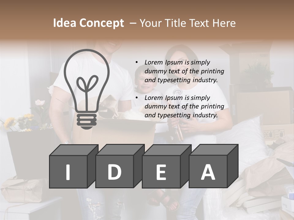 Flat Son Parents PowerPoint Template