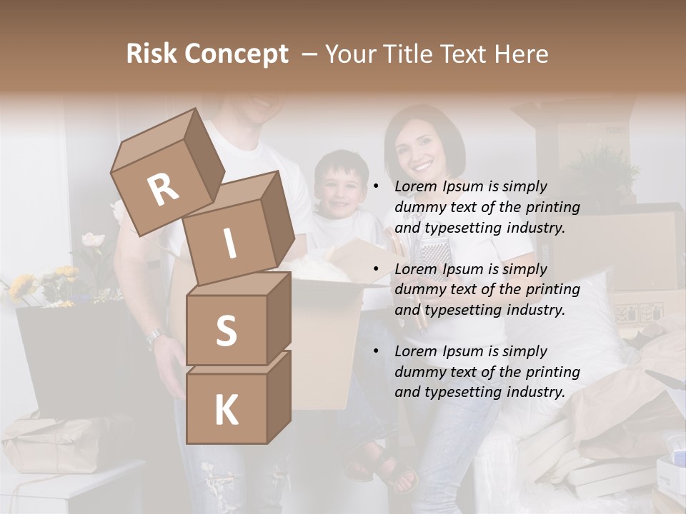 Flat Son Parents PowerPoint Template