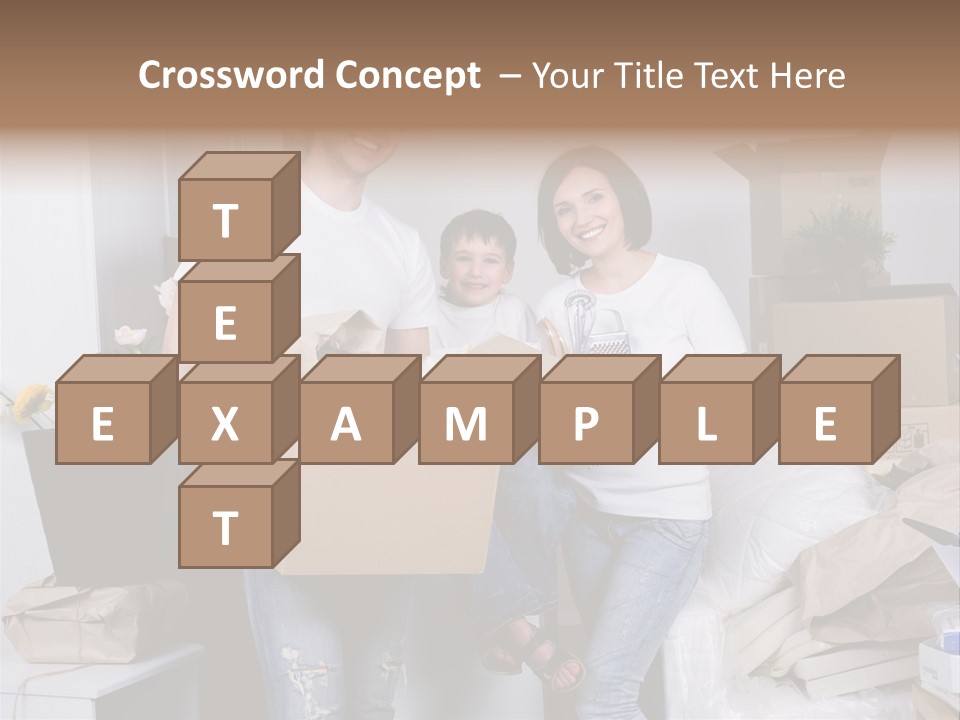 Flat Son Parents PowerPoint Template