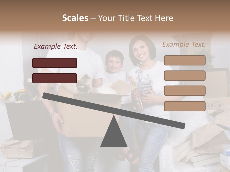 Flat Son Parents PowerPoint Template