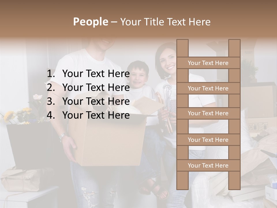 Flat Son Parents PowerPoint Template