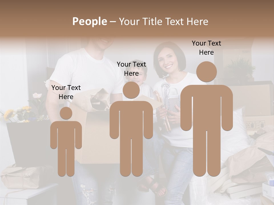 Flat Son Parents PowerPoint Template