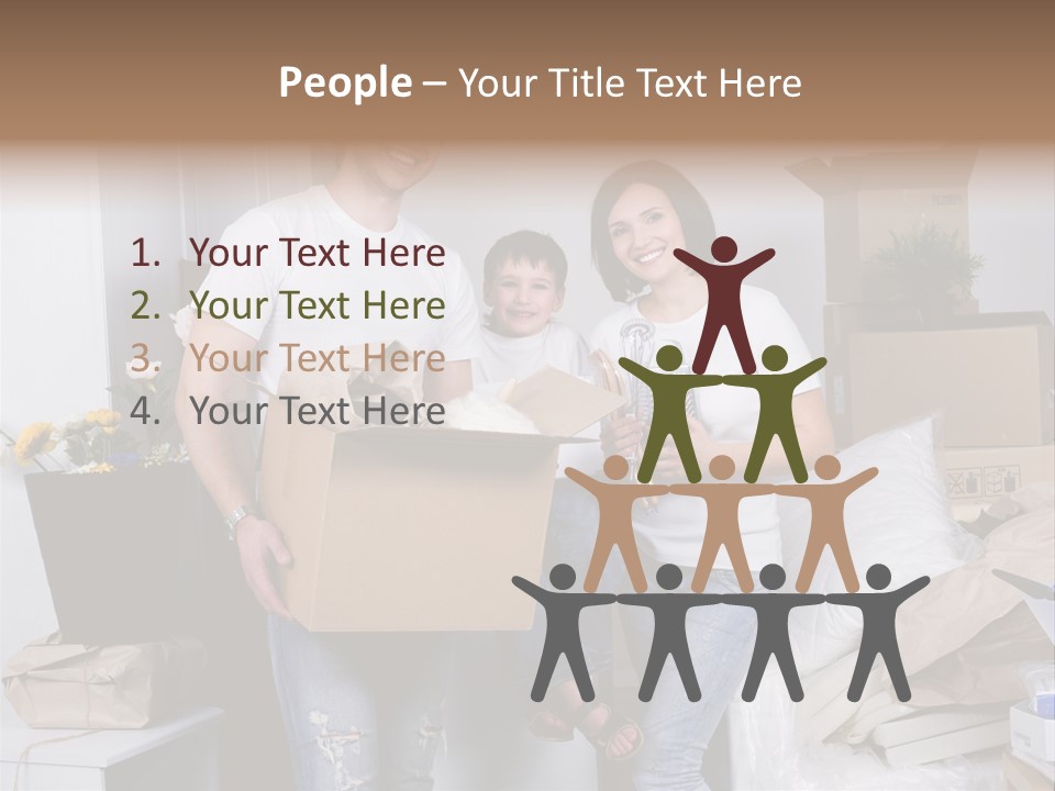 Flat Son Parents PowerPoint Template